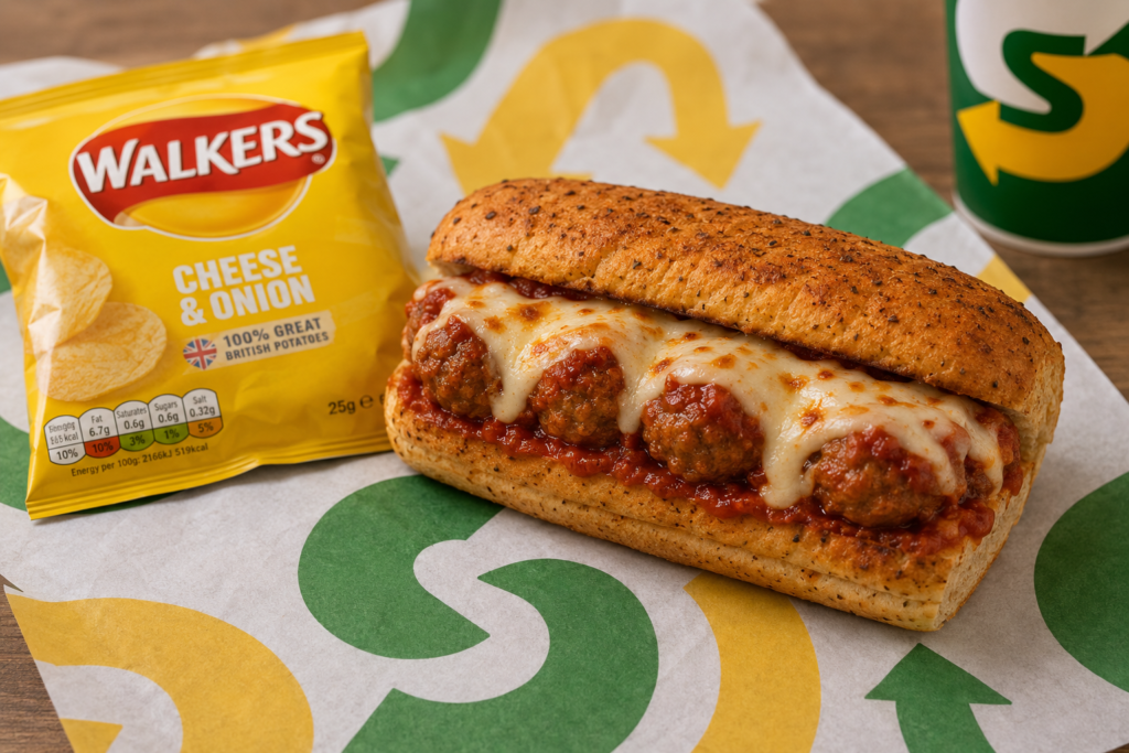 Subway UK meatball marinara sandwich menu price and meal deal