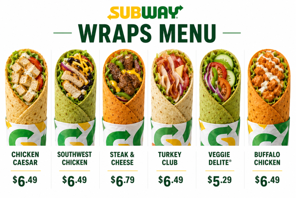 Subway Wraps Menu With Prices 2026: The Complete USA Guide