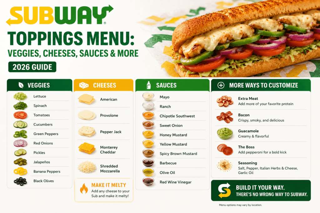 Subway Toppings